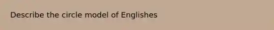 Describe the circle model of Englishes