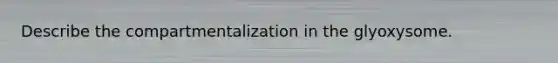 Describe the compartmentalization in the glyoxysome.