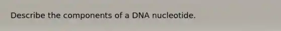 Describe the components of a DNA nucleotide.