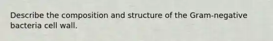 Describe the composition and structure of the Gram-negative bacteria cell wall.