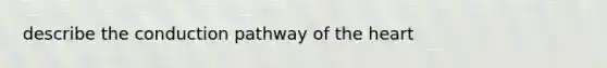 describe the conduction pathway of the heart