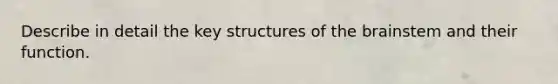 Describe in detail the key structures of the brainstem and their function.