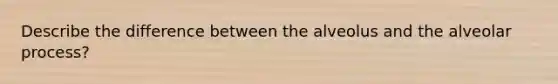 Describe the difference between the alveolus and the alveolar process?