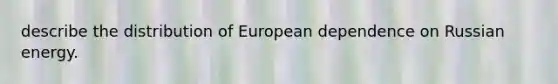 describe the distribution of European dependence on Russian energy.