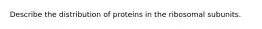Describe the distribution of proteins in the ribosomal subunits.