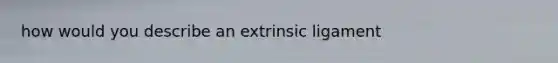 how would you describe an extrinsic ligament