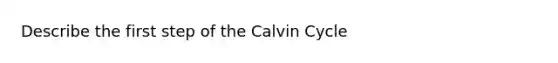 Describe the first step of the Calvin Cycle