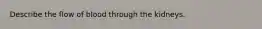 Describe the flow of blood through the kidneys.