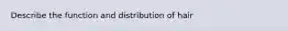 Describe the function and distribution of hair