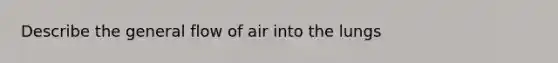 Describe the general flow of air into the lungs