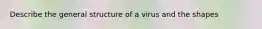 Describe the general structure of a virus and the shapes