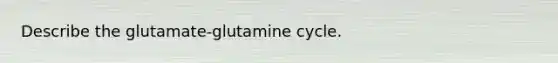 Describe the glutamate-glutamine cycle.