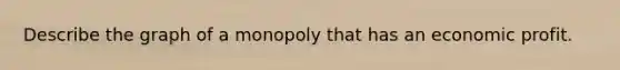 Describe the graph of a monopoly that has an economic profit.