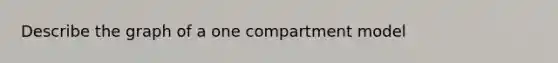 Describe the graph of a one compartment model