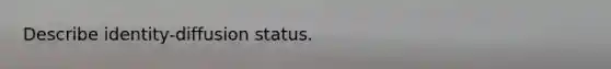 Describe identity-diffusion status.