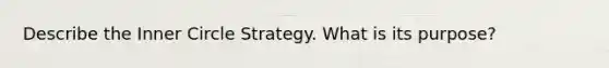 Describe the Inner Circle Strategy. What is its purpose?