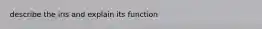 describe the iris and explain its function