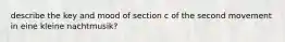 describe the key and mood of section c of the second movement in eine kleine nachtmusik?