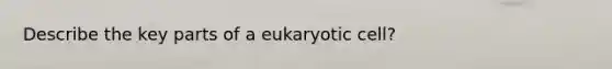 Describe the key parts of a eukaryotic cell?