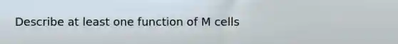 Describe at least one function of M cells