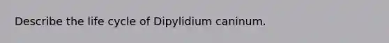 Describe the life cycle of Dipylidium caninum.