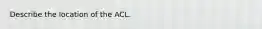 Describe the location of the ACL.