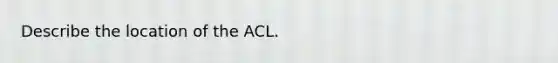 Describe the location of the ACL.