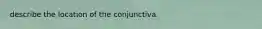 describe the location of the conjunctiva.