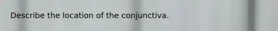 Describe the location of the conjunctiva.