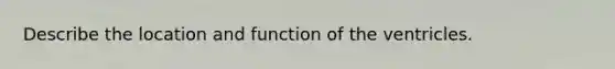 Describe the location and function of the ventricles.