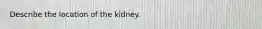 Describe the location of the kidney.