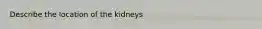 Describe the location of the kidneys