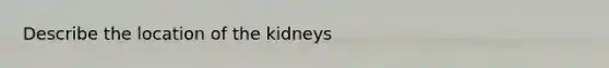 Describe the location of the kidneys