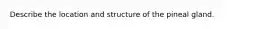 Describe the location and structure of the pineal gland.