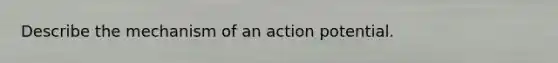 Describe the mechanism of an action potential.