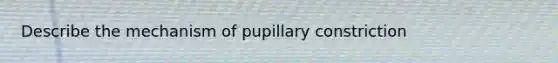 Describe the mechanism of pupillary constriction