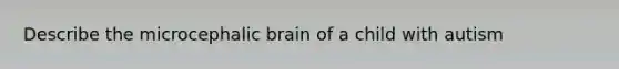 Describe the microcephalic brain of a child with autism