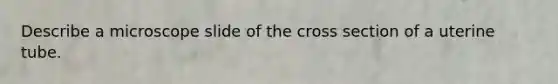 Describe a microscope slide of the cross section of a uterine tube.