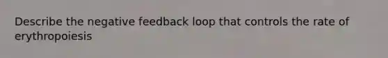 Describe the negative feedback loop that controls the rate of erythropoiesis