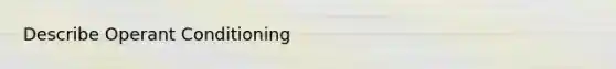 Describe Operant Conditioning