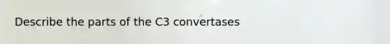 Describe the parts of the C3 convertases