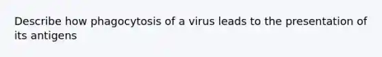 Describe how phagocytosis of a virus leads to the presentation of its antigens