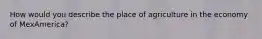 How would you describe the place of agriculture in the economy of MexAmerica?