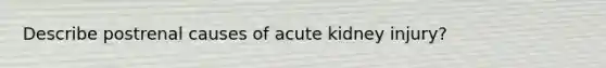 Describe postrenal causes of acute kidney injury?