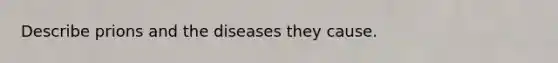 Describe prions and the diseases they cause.