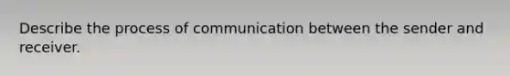 Describe the process of communication between the sender and receiver.