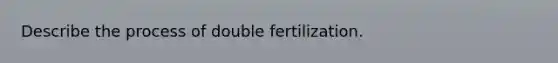 Describe the process of double fertilization.