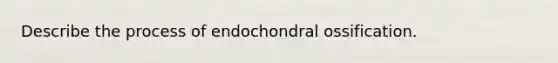 Describe the process of endochondral ossification.