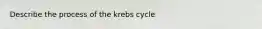 Describe the process of the krebs cycle