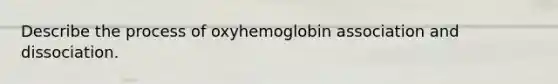 Describe the process of oxyhemoglobin association and dissociation.